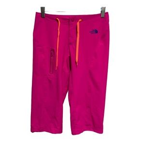 The North Face Drawstring Cropped Pant, 00, Pink/Neon Orange